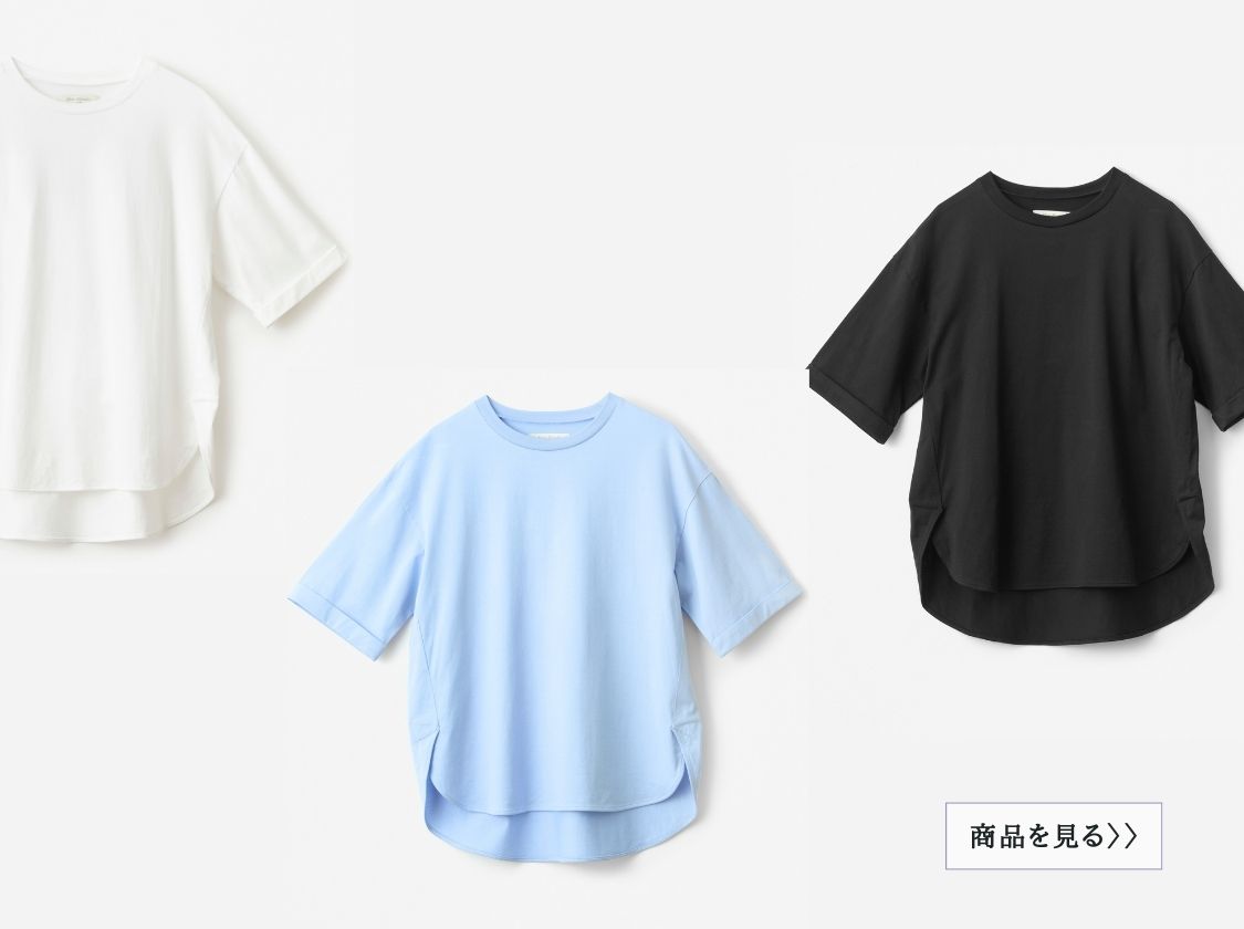 [ASOF23]60/2天竺 ラウンドヘムＴシャツ