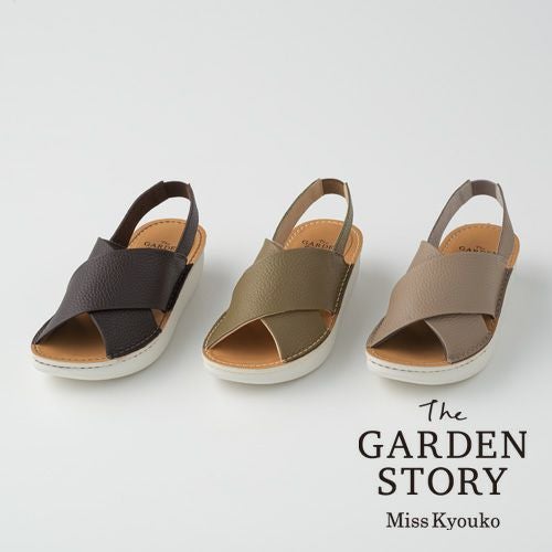 SALE!【123002】クロスベルトウエッジサンダル 4E the GARDEN STORY