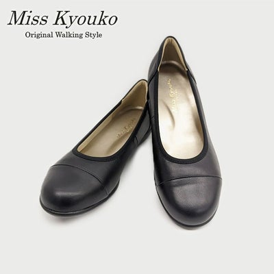 109601】軽量エナメルコンビフラットシューズ 4E Miss Kyouko 